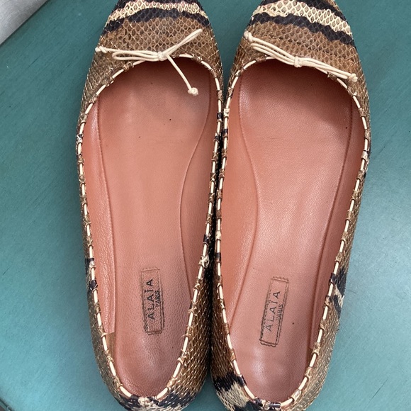 Alaia python snakeskin ballet flats - Picture 7 of 10